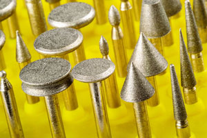 assorted diamond coated burs